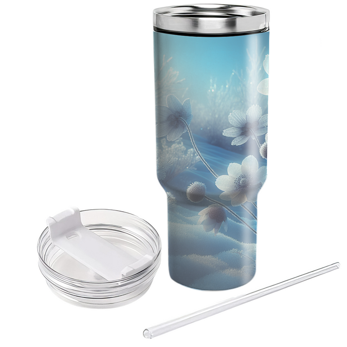 Winter Frost Floral  Custom Tumblers