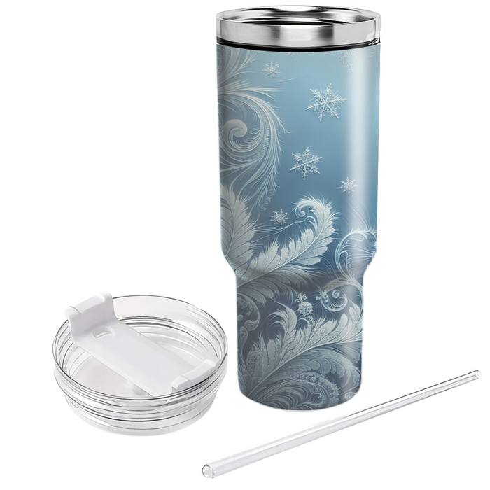 Winter Frosted Window  Personalized Tumblers