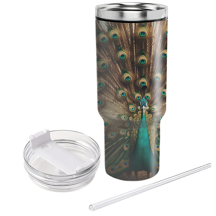 Radiant Peacock Plumage  Tumblers With Lids