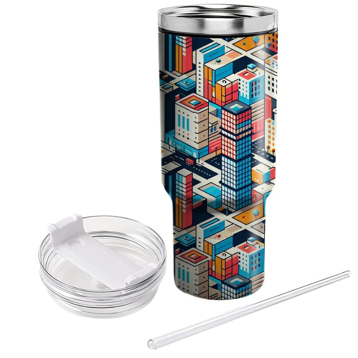 Vivid Cityscape  Tumblers With Lids