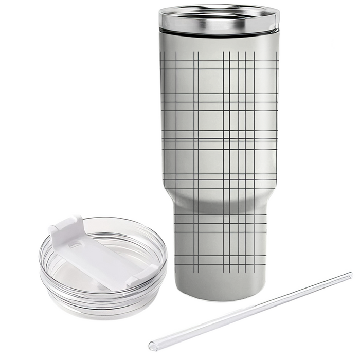 Minimalist Grid Lines Custom Tumblers