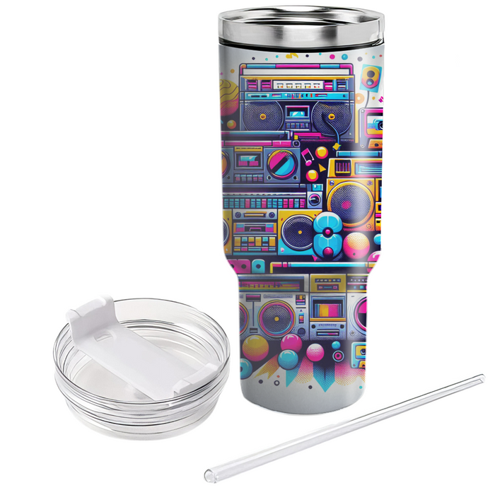 Bright Boombox Beat  Personalized Tumblers