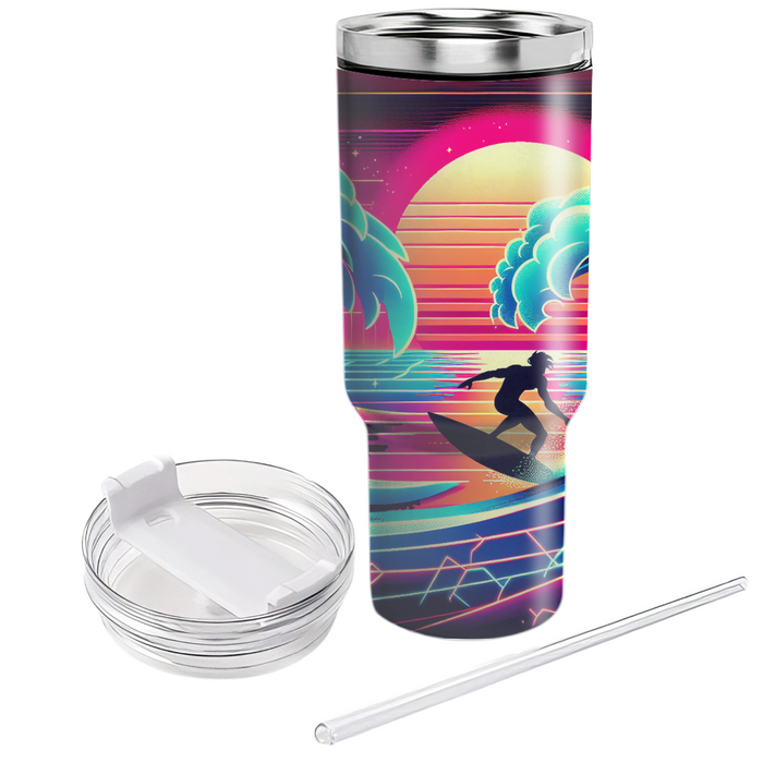 Synthwave Surfer Insulated Tumblers