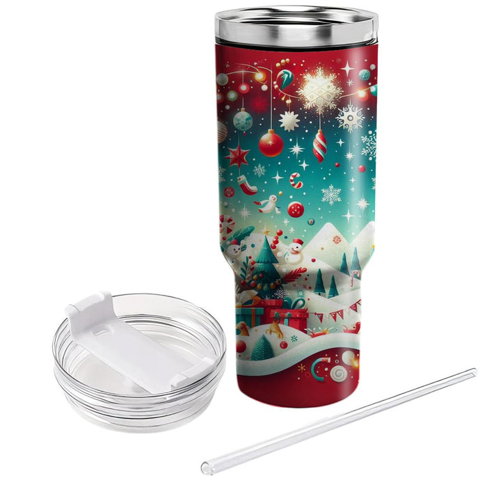 Winter Holiday Wonderland  Tumblers With Lids