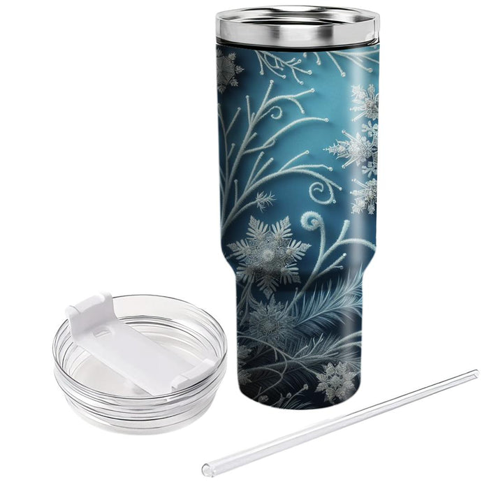 Winter Crystal Whispers  Insulated Tumblers