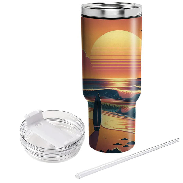 70s Sunset And Surf  Insulated Tumblers