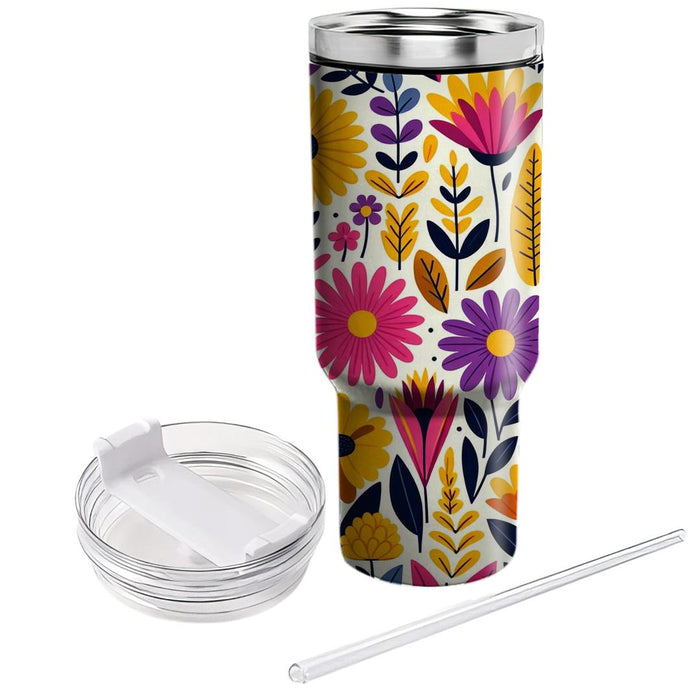 Vibrant Flower Garden  Unique Tumblers