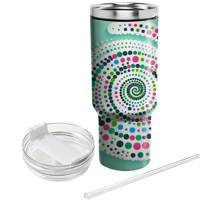 Quirky Spiral Dot  Tumblers With Lids