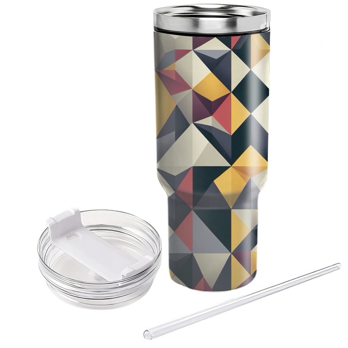 Asymmetrical Triangle Collage  Insulated Tumblers