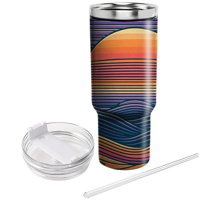 Sunset Horizon Lines  Insulated Tumblers