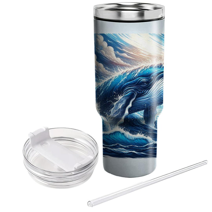 Artistic Whale Breach  Tumbler Cups