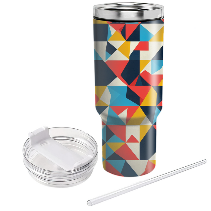 Bold Triangle Patchwork Custom Tumblers