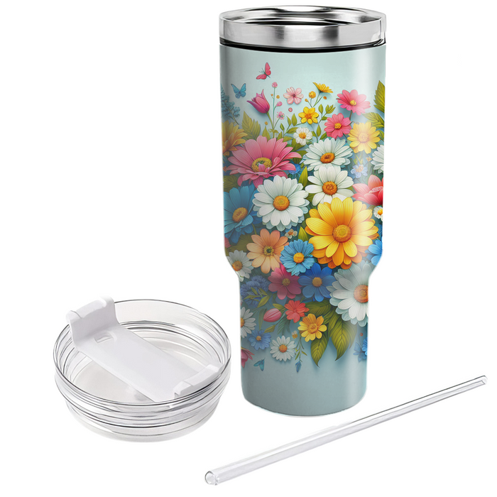 Spring Sunshine Burst  Personalized Tumblers