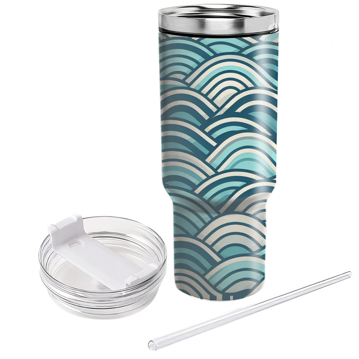 Geometric Wave Ripple  Insulated Tumblers