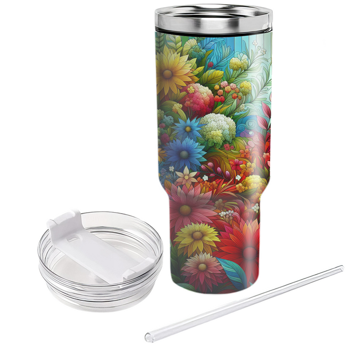 Vivid Garden Harmony  Travel Tumblers