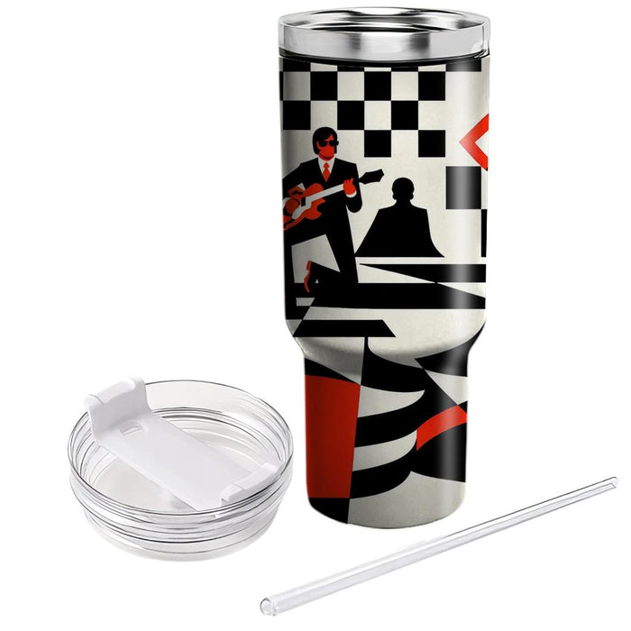 Vintage Checkerboard Fun  Tumbler Cups