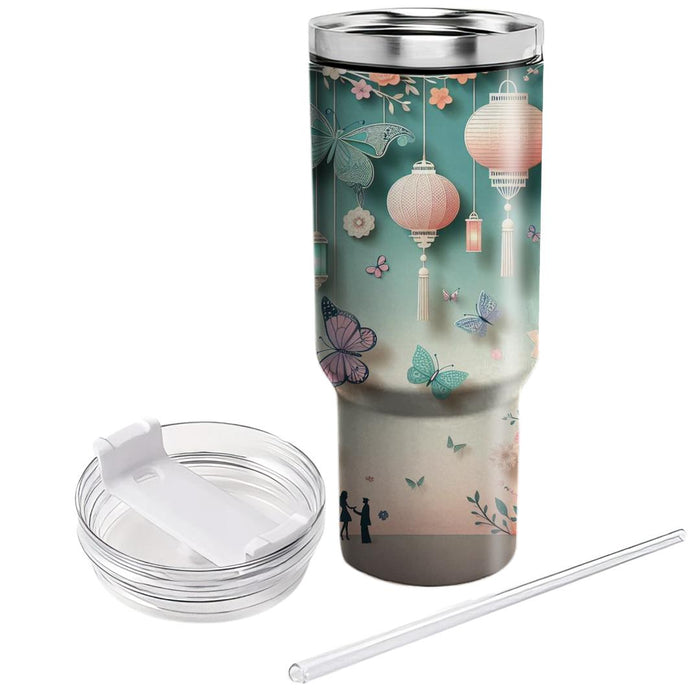 Whimsical Lights - A Spring Festival  Tumblers With Lids