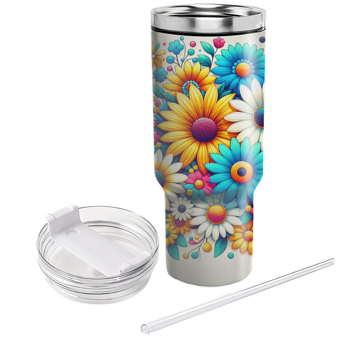 Bright Floral Medley  Travel Tumblers