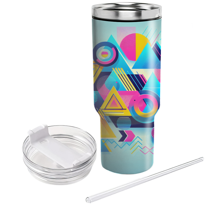 Geometric Wave  Tumblers With Lids