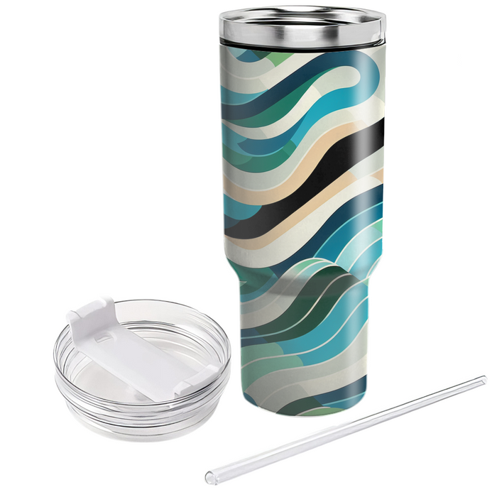 Bold Stripe Wave  Insulated Tumblers