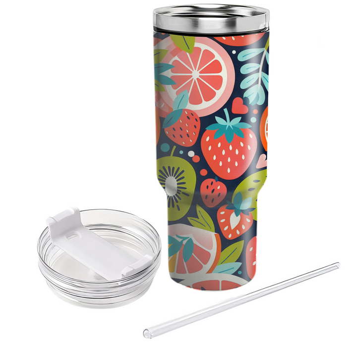 Retro Fruit Medley Travel Tumblers