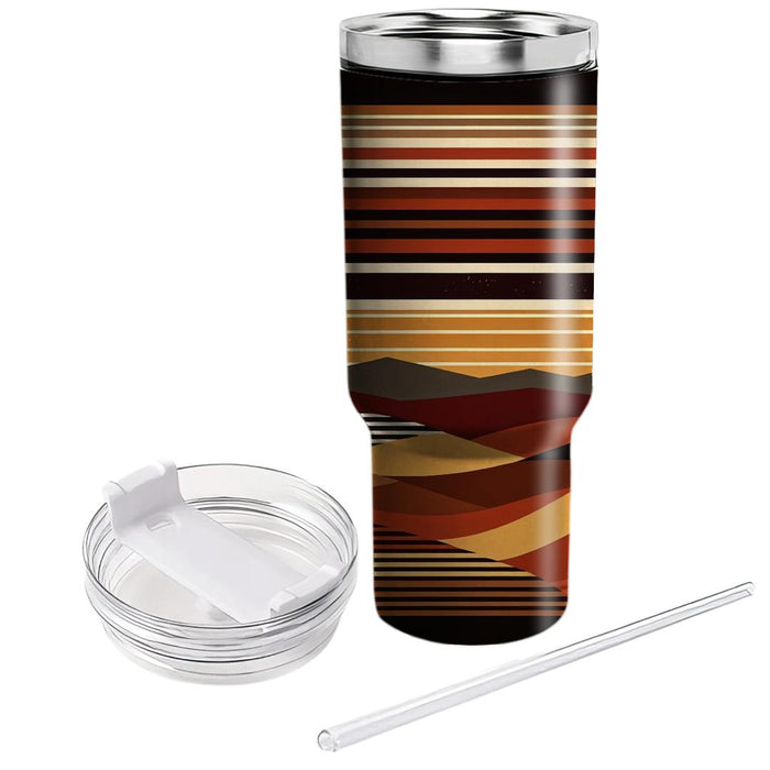 Vintage Retro Lines  Tumblers With Lids