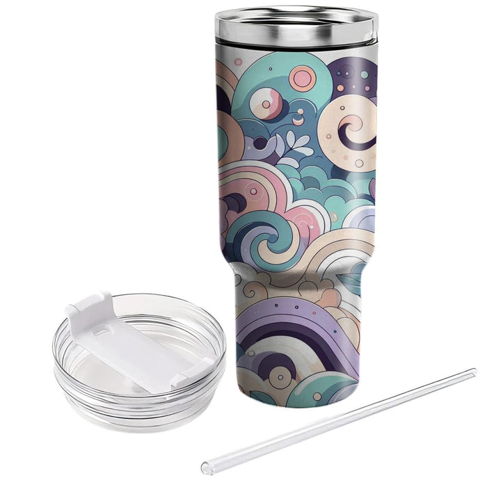 Whimsical Swirl Pattern  Travel Tumblers