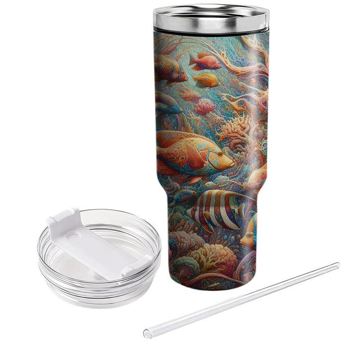 Vivid Tropical Fish  Tumbler Cups