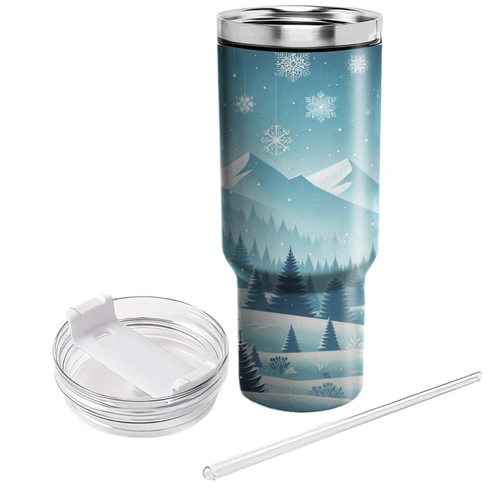 Winter Snowy Landscape  Custom Tumblers