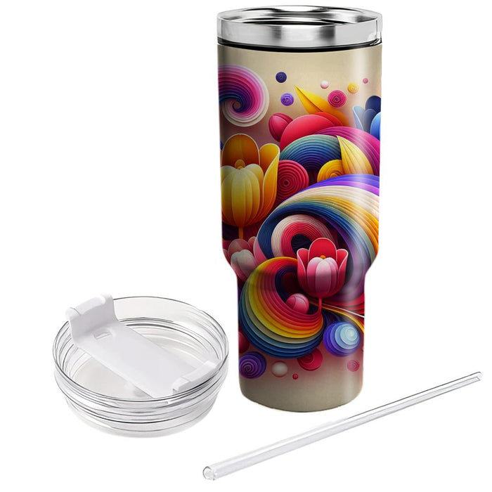 Spring Tulip Melody  Tumbler Cups