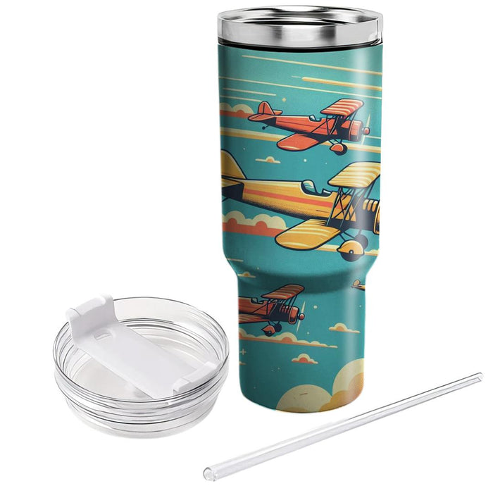 Vintage Airplane Adventure  Decorative Tumblers