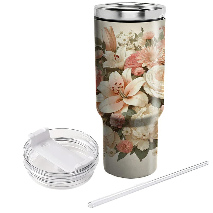 Blushing Bouquet  Unique Tumblers