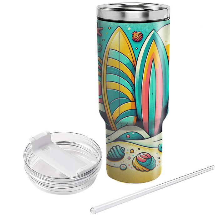 Vibrant Beach Vibes  Tumbler Cups