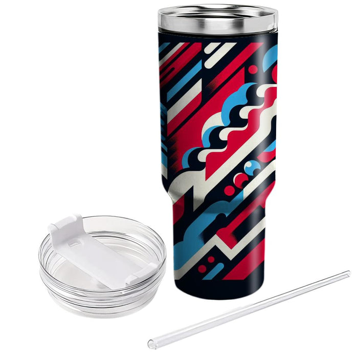 Zigzag Retro Flash  Insulated Tumblers