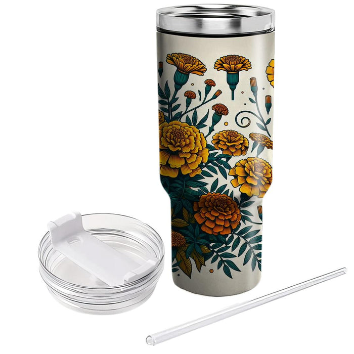 Marigold Magic Garden  Unique Tumblers