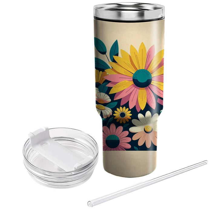 Sunny Floral Burst  Decorative Tumblers