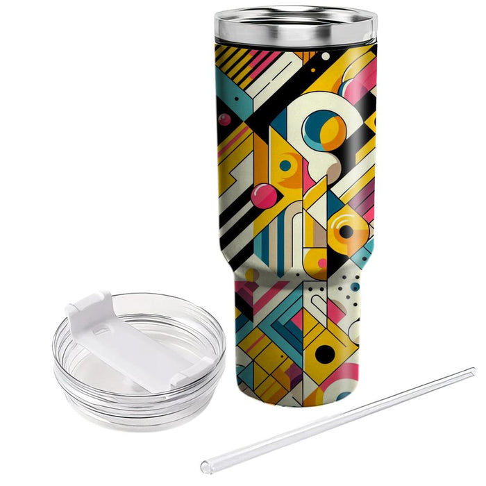 Bright Retro Patterns  Personalized Tumblers