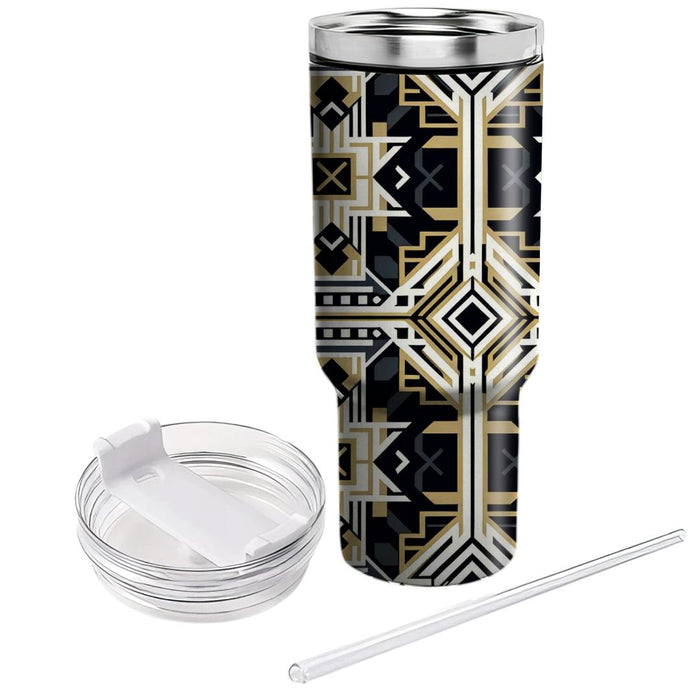 Art Deco Geometric Elegance  Insulated Tumblers