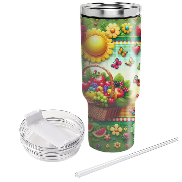 Spring Picnic Delight  Personalized Tumblers