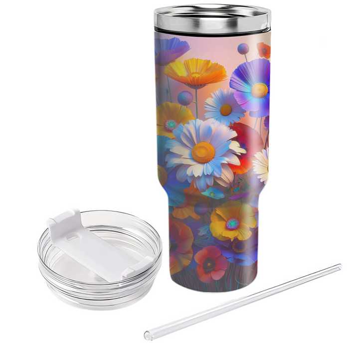 Whimsical Floral Whirl  Travel Tumblers