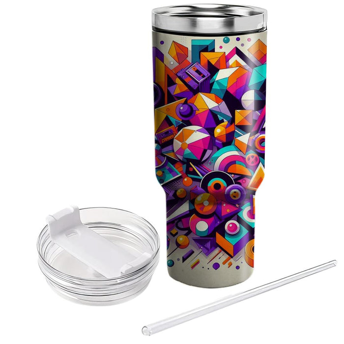 Geometric Madness  Tumblers With Lids