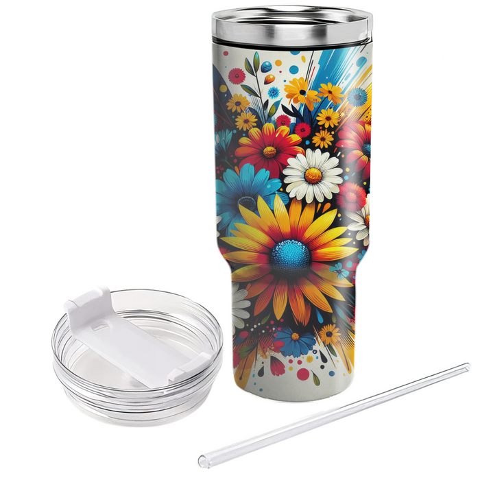 Floral Fantasy Burst  Custom Tumblers