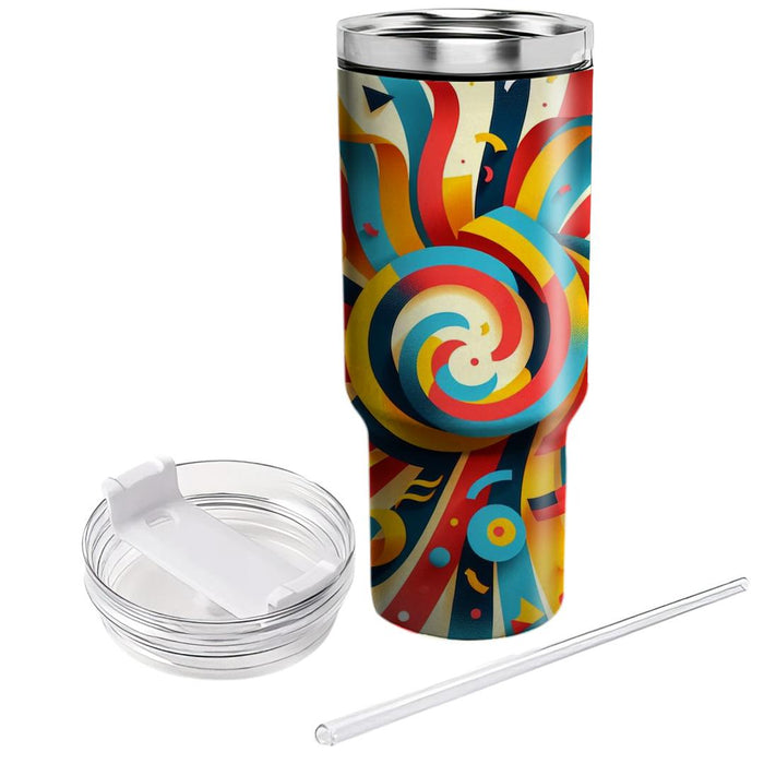 Vibrant Carnival Stripe  Decorative Tumblers