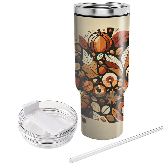 Autumn Harvest Mosaic  Tumbler Cups