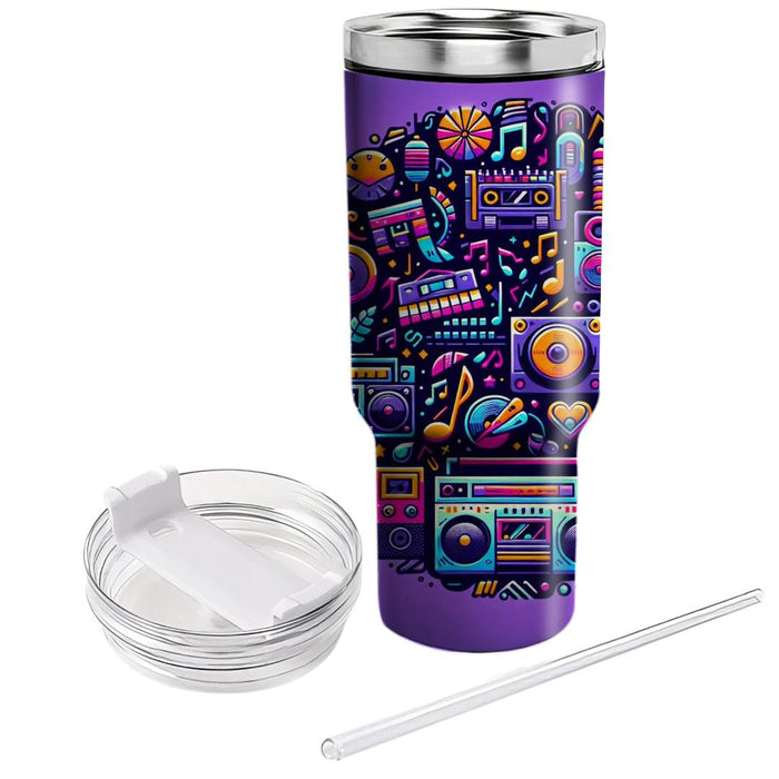 Retro Music Party  Unique Tumblers