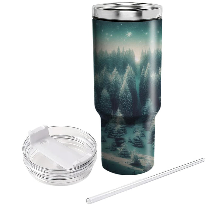 Winter Evergreen Charm  Tumblers With Lids