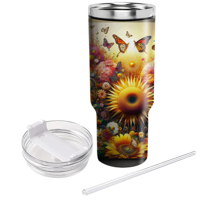 Floral Fantasies - A Summer Solstice  Design Custom Tumblers