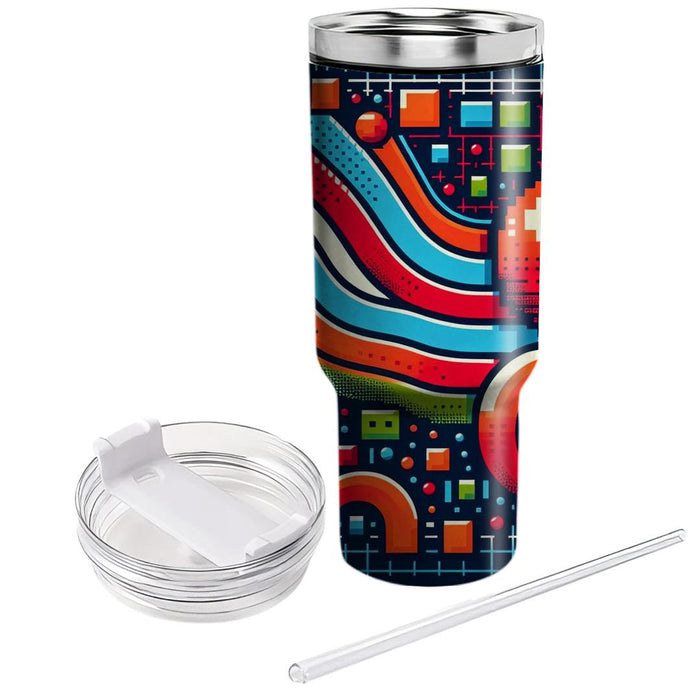 Retro Pixel Pop  Unique Tumblers