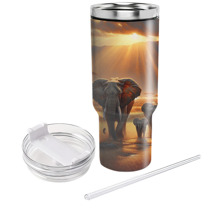 Timeless Elephant Wisdom  Tumblers With Lids