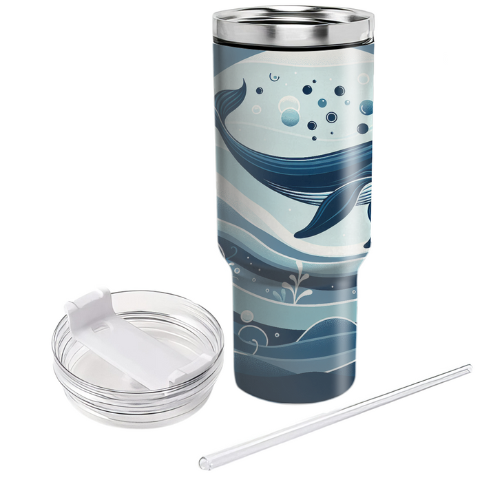 Serene Whale Dance  Personalized Tumblers